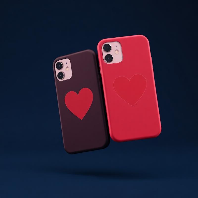Husă Duo Inimi (set 2 huse) pentru iPhone